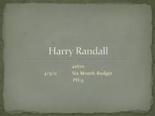 Harry Randall