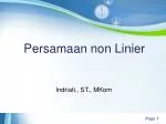 Persamaan non Linier - slide 1