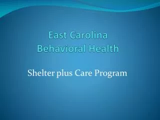 East Carolina Behavioral Health