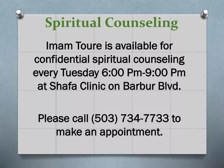 spiritual counseling