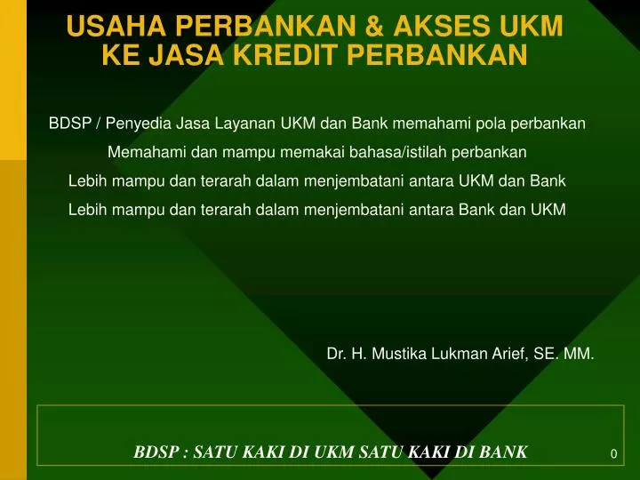 usaha perbankan akses ukm ke jasa kredit perbankan