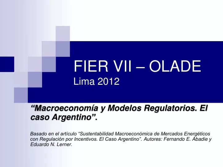 fier vii olade lima 2012