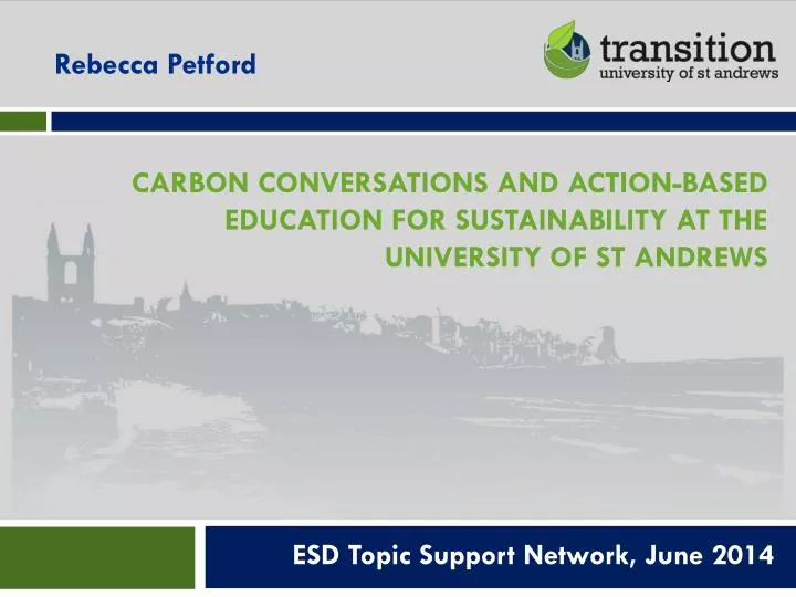 carbon conversations and action based education for sustainability at the university of st andrews