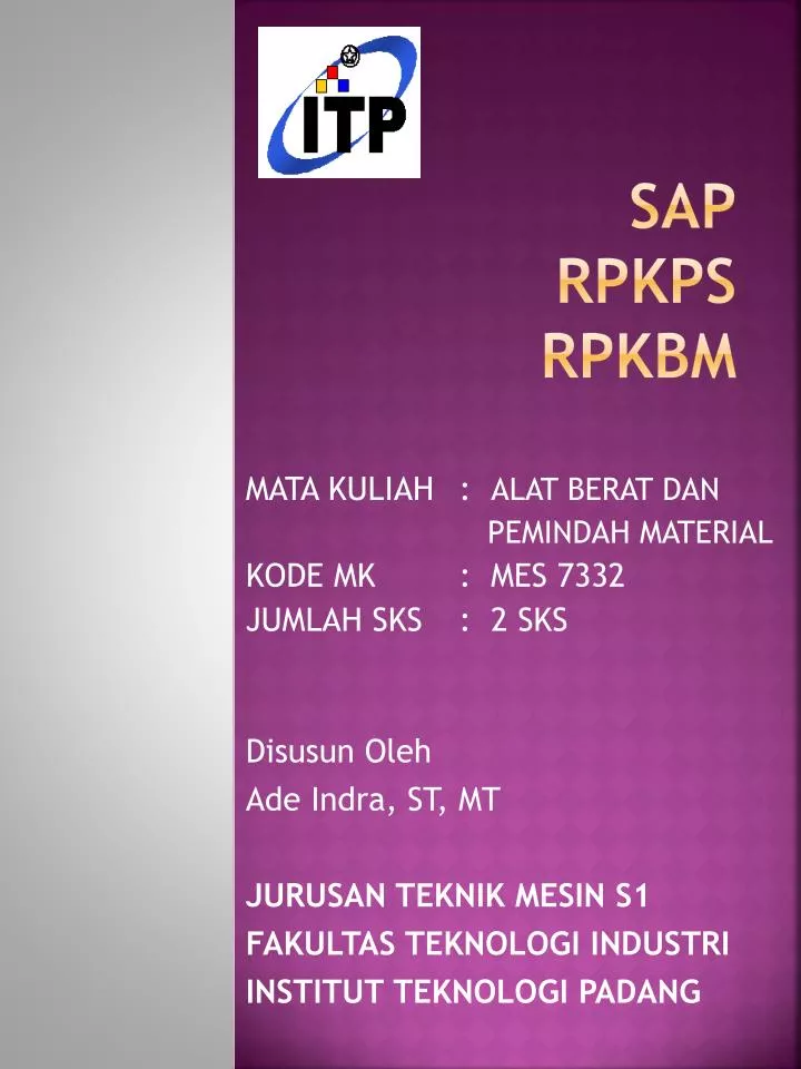 sap rpkps rpkbm