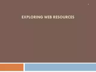 Exploring web resources