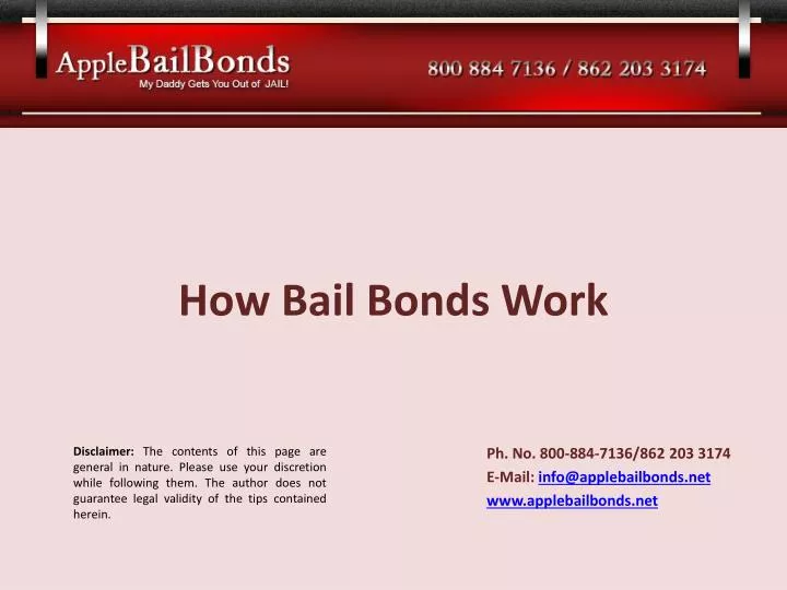 how bail bonds work