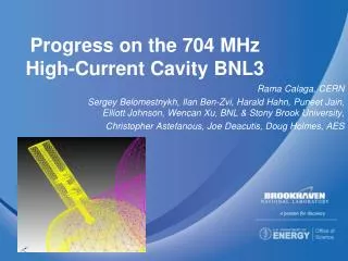 Progress on the 704 MHz High-Current Cavity BNL3