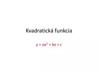 kvadratick funkcia