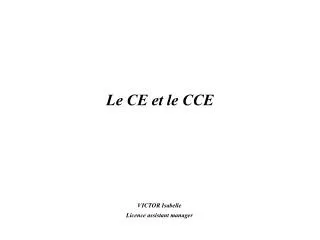 le ce et le cce