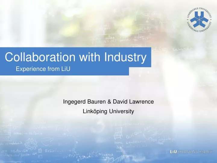 collaboration with industry