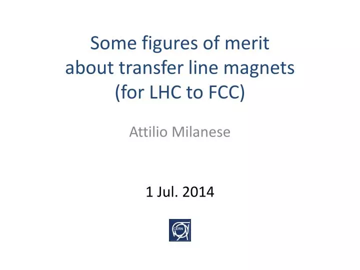 some figures of merit about transfer line magnets for lhc to fcc