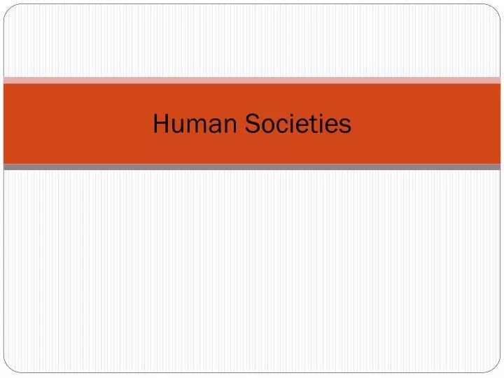 human societies