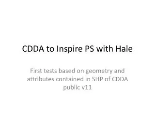 CDDA to Inspire PS with Hale