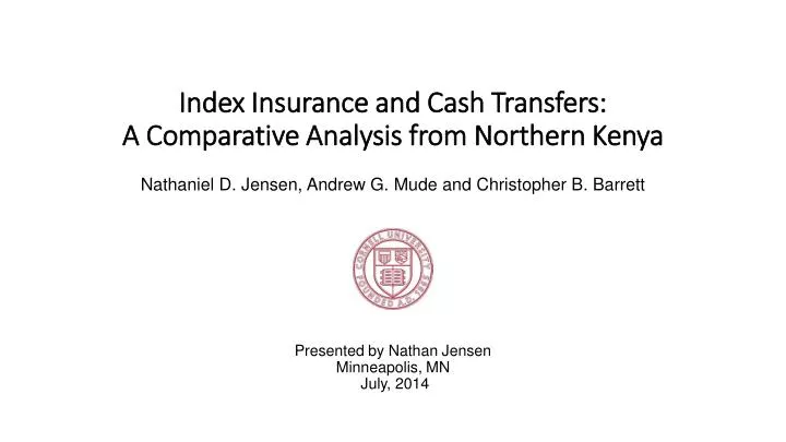 index insurance and cash transfers a comparative analysis from northern kenya