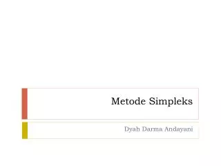 metode simpleks