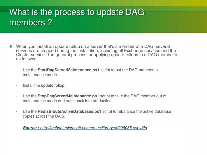 what is the process to update dag members