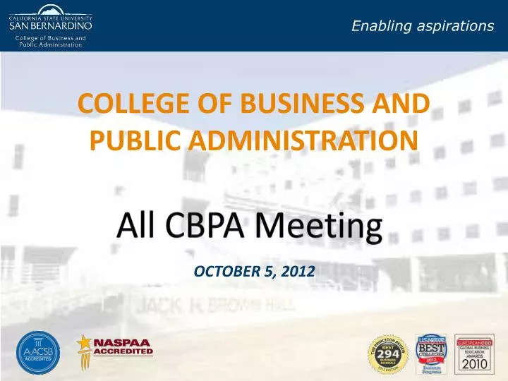 college of business and public administration