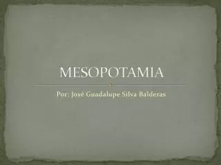 mesopotamia