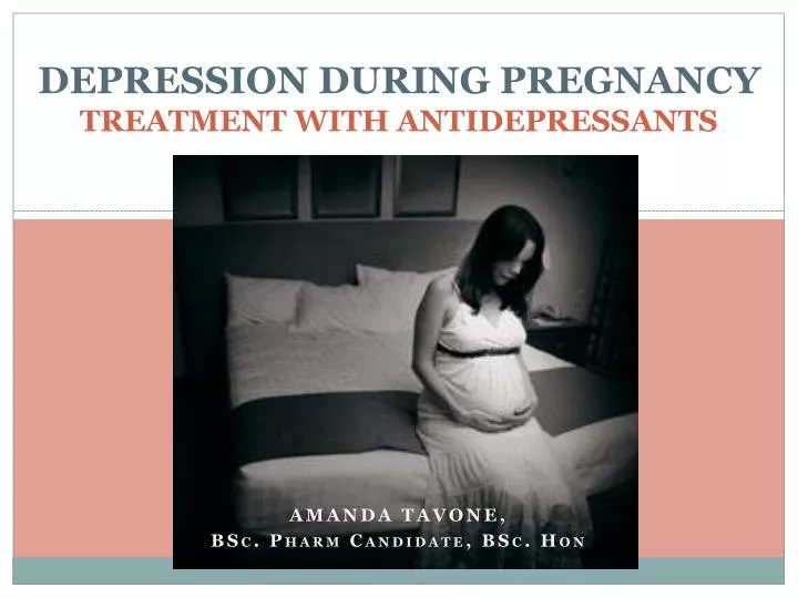 depression during pregnancy treatment with antidepressants