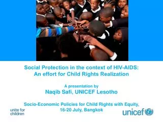 Social Protection in the context of HIV-AIDS: An effort for Child Rights Realization