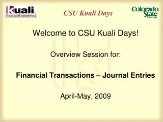 CSU Kuali Days