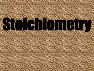 stoichiometry