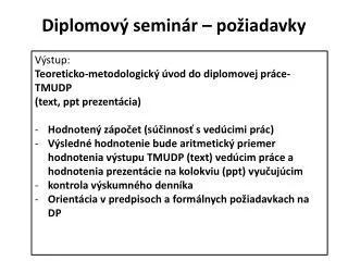 diplomov semin r po iadavky