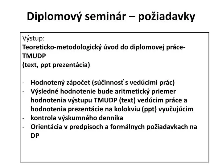 diplomov semin r po iadavky