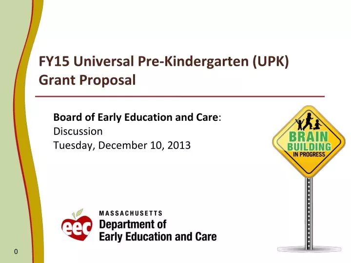 fy15 universal pre kindergarten upk grant proposal