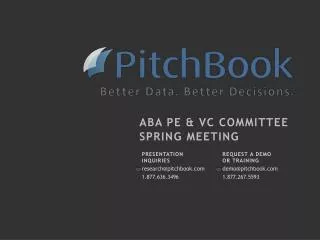 ABA PE &amp; VC Committee Spring Meeting