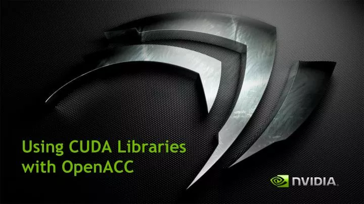 using cuda libraries with openacc