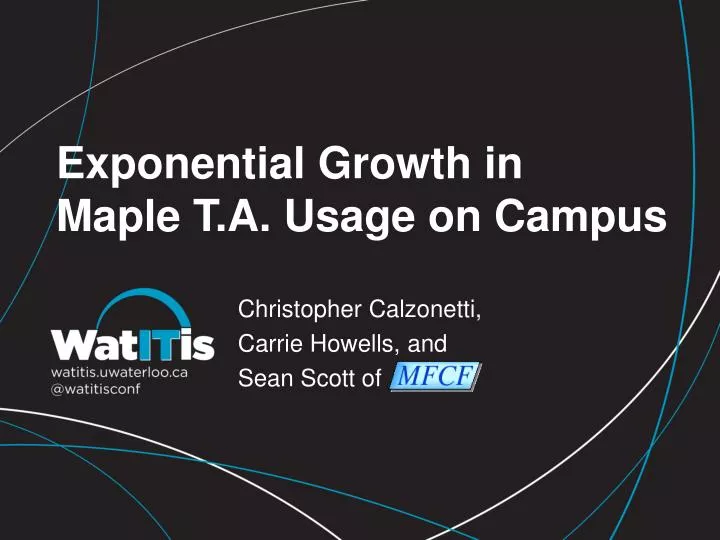exponential growth in maple t a usage on campus