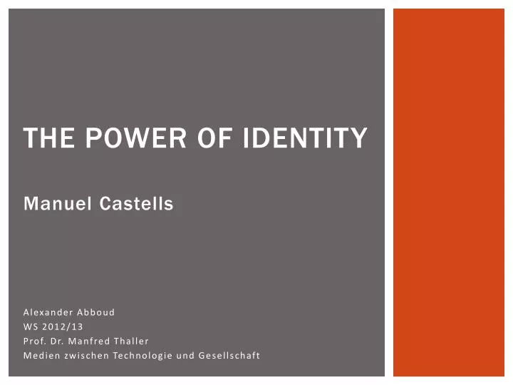 the power of identity manuel castells