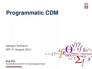 Programmatic CDM