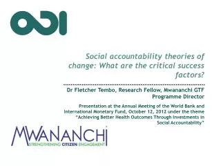 Social accountability theories of change: What are the critical success factors?