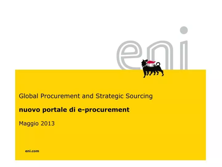 nuovo portale di e procurement