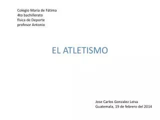 el atletismo