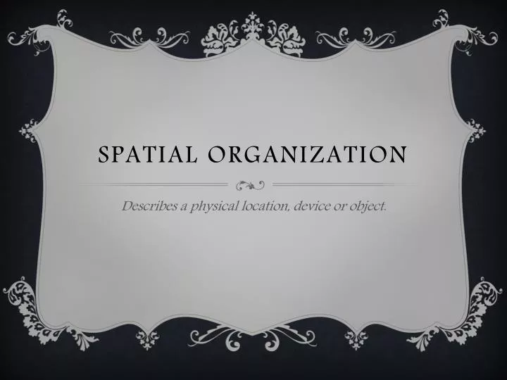 spatial organization