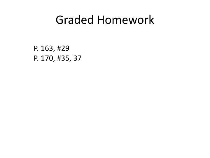 graded homework
