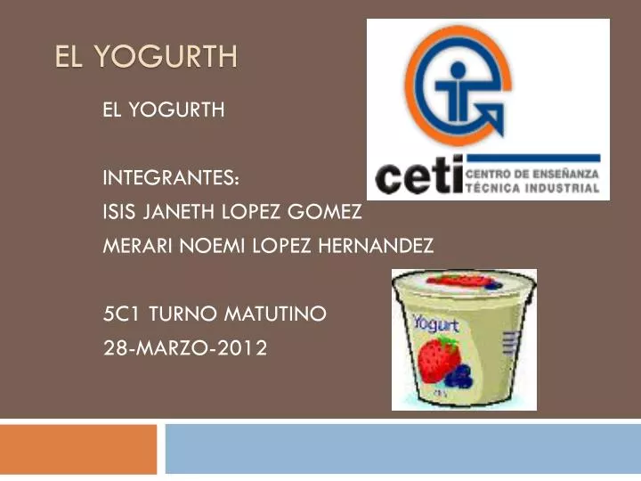 el yogurth