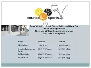 Depot District – Great Places To Eat and Hang Out While Visiting Bounce!