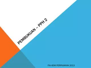 pembukuan pph 2