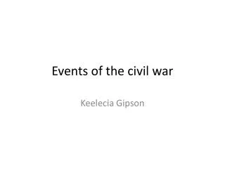Events of the civil war