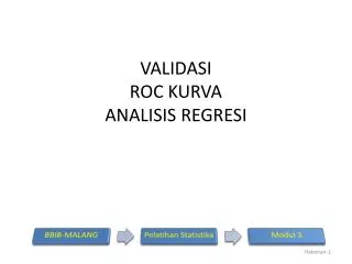 validasi roc kurva analisis regresi