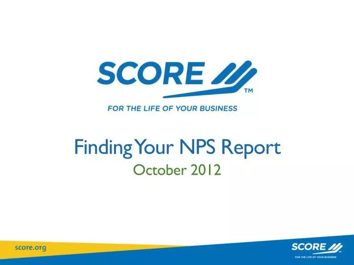finding your nps report