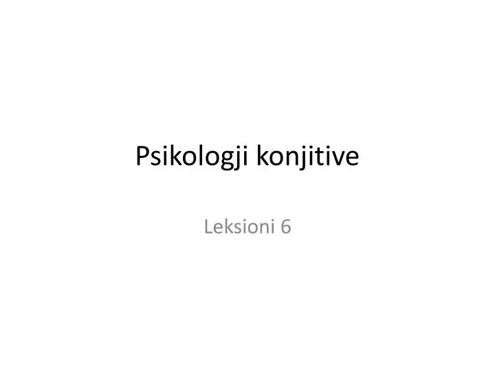 psikologji konjitive