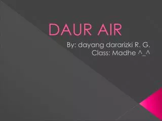 daur air