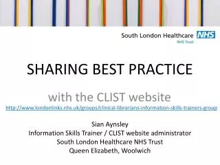 SHARING BEST PRACTICE