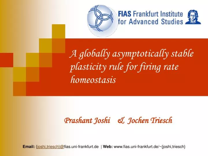 a globally asymptotically stable plasticity rule for firing rate homeostasis