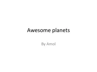 awesome planets